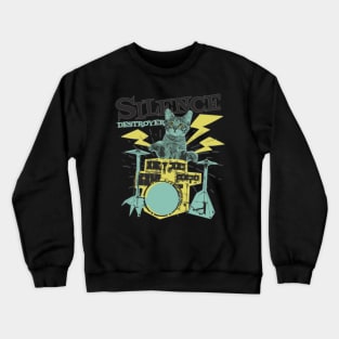 Cat drummer Crewneck Sweatshirt